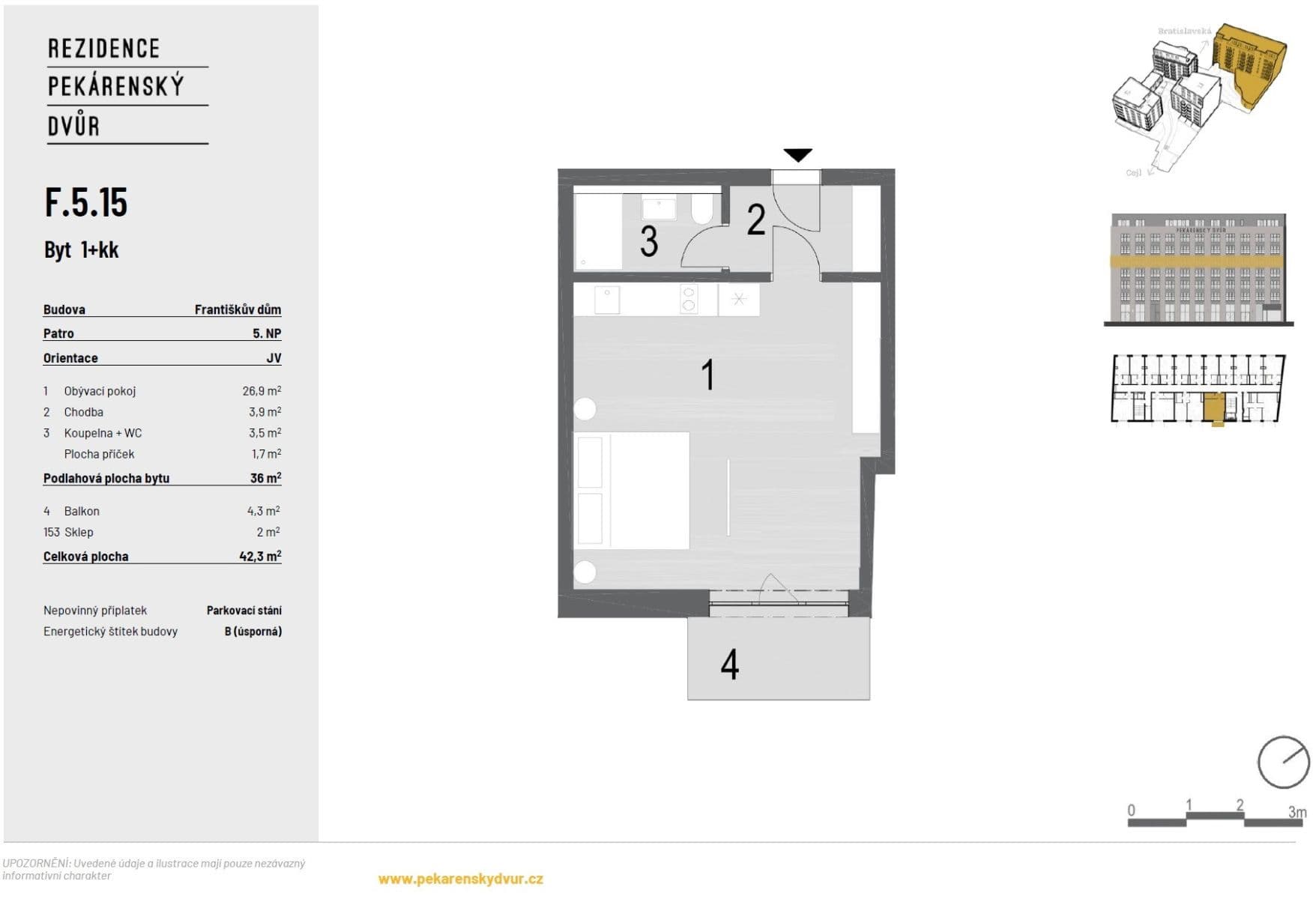 Pronájem bytu 1+kk 42 m², Bratislavská, Brno, Jihomoravský kraj Pronájem bytu 1+kk 42 m², Bratislavská, Brno, Jihomoravský kraj