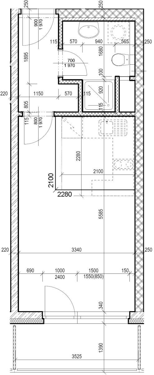 Prodej bytu 1+kk 29 m², Hornoměcholupská, Praha, Praha Prodej bytu 1+kk 29 m², Hornoměcholupská, Praha, Praha