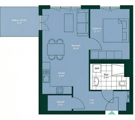 Pronájem bytu 2+1 53 m², Fischerstraße 28j, Zossen, Braniborsko Pronájem bytu 2+1 53 m², Fischerstraße 28j, Zossen, Braniborsko