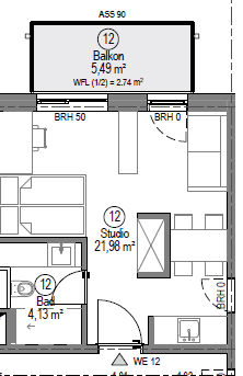 Pronájem bytu 1+1 31 m², Mildred-Scheel-Str. 12a, Amberg, Bavorsko Pronájem bytu 1+1 31 m², Mildred-Scheel-Str. 12a, Amberg, Bavorsko