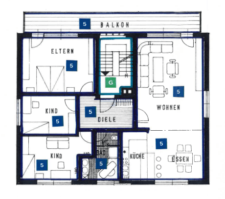 Pronájem bytu 4+1 140 m², Schillerstraße 16, Eggenstein-Leopoldshafen, Bádensko-Württembersko Pronájem bytu 4+1 140 m², Schillerstraße 16, Eggenstein-Leopoldshafen, Bádensko-Württembersko