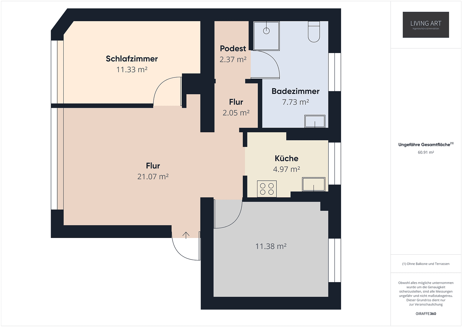 Pronájem bytu 3+1 70 m², Leyendeckerstraße 75, Köln, Severní Porýní-Vestfálsko Pronájem bytu 3+1 70 m², Leyendeckerstraße 75, Köln, Severní Porýní-Vestfálsko