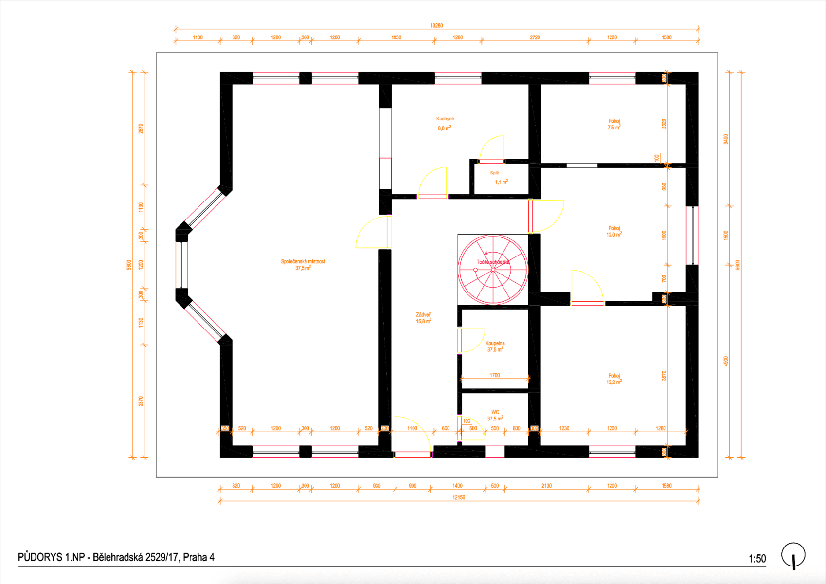 Prodej domu 245 m², pozemek 121 m², Bělehradská, Praha, Praha Prodej domu 245 m², pozemek 121 m², Bělehradská, Praha, Praha