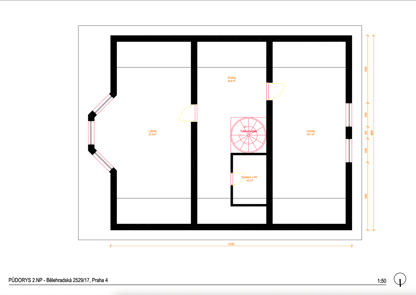 Prodej domu 245 m², pozemek 121 m², Bělehradská, Praha, Praha Prodej domu 245 m², pozemek 121 m², Bělehradská, Praha, Praha