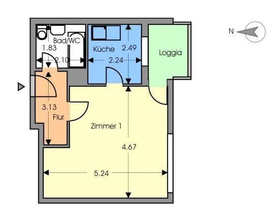 Pronájem bytu 1+1 37 m², Berlepschstraße, Berlin, Berlín Pronájem bytu 1+1 37 m², Berlepschstraße, Berlin, Berlín
