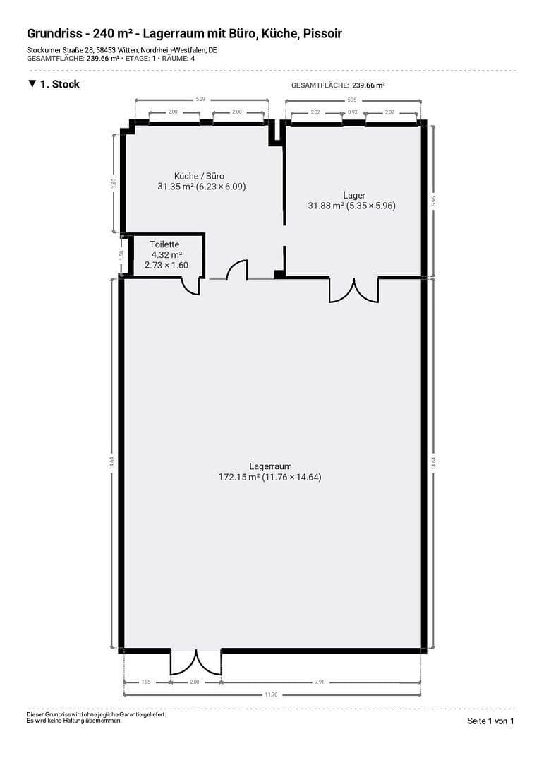 Pronájem nebytového prostoru 240 m², Stockumer Straße 28, Witten, Severní Porýní-Vestfálsko Pronájem nebytového prostoru 240 m², Stockumer Straße 28, Witten, Severní Porýní-Vestfálsko