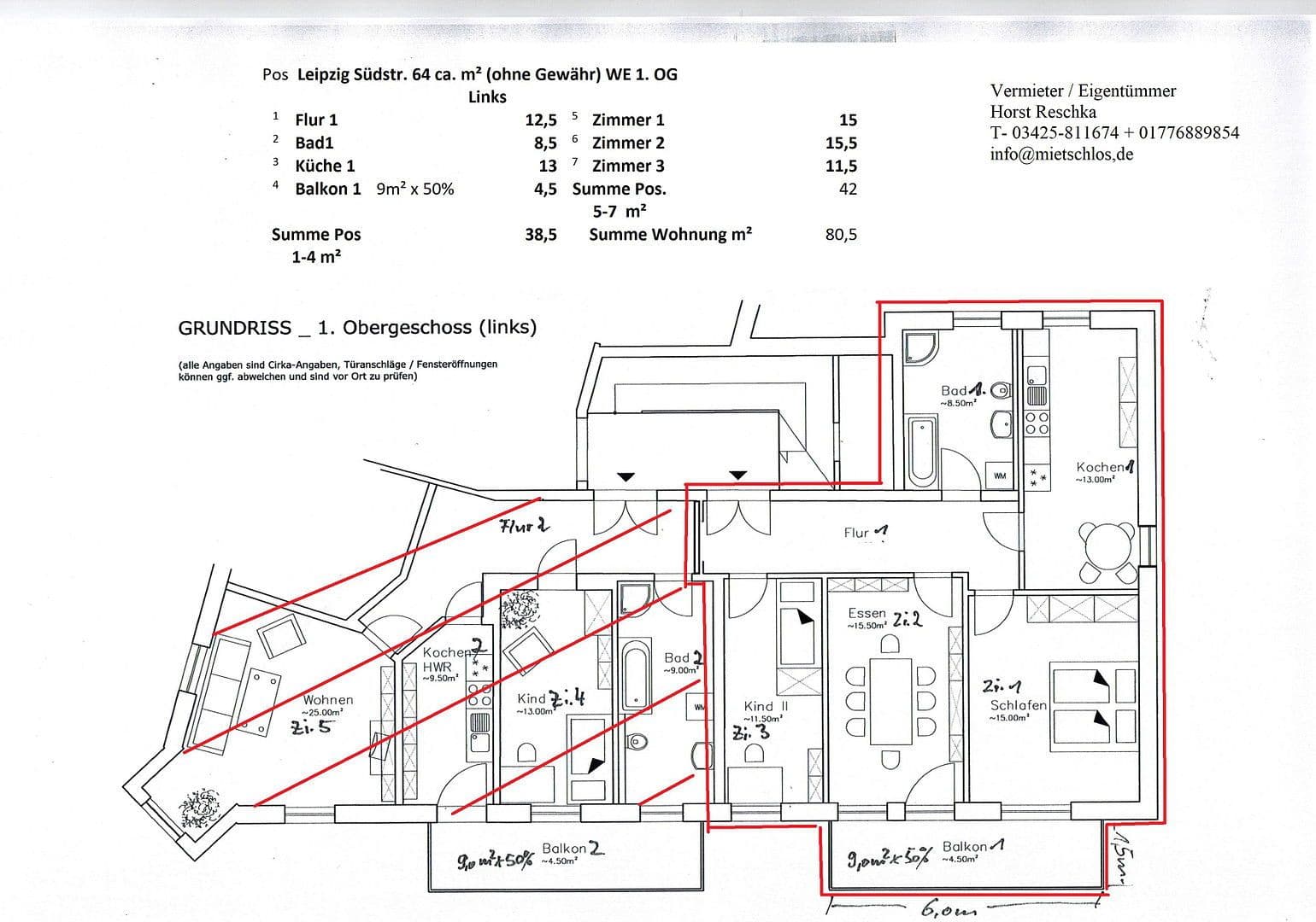 Pronájem bytu 3+1 81 m², Südstr. 64, Leipzig, Sasko Pronájem bytu 3+1 81 m², Südstr. 64, Leipzig, Sasko