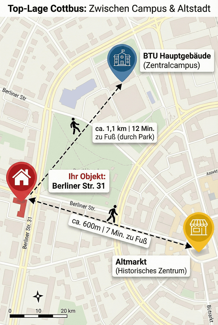 Pronájem bytu 2+1 53 m², Cottbus, Braniborsko Pronájem bytu 2+1 53 m², Cottbus, Braniborsko