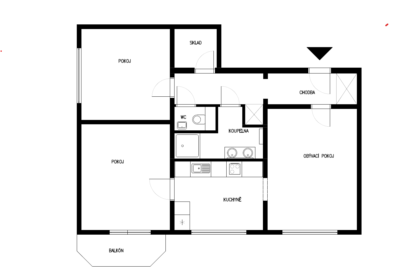 Prodej bytu 3+1 70 m², Masarykova, Luhačovice, Zlínský kraj Prodej bytu 3+1 70 m², Masarykova, Luhačovice, Zlínský kraj