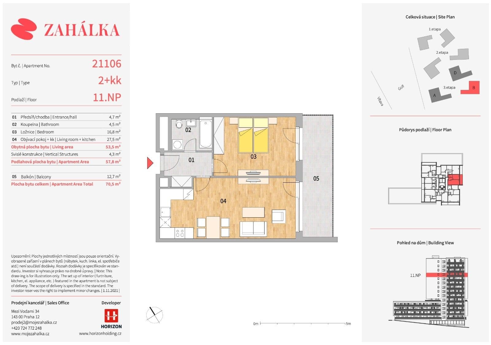 Pronájem bytu 2+kk 54 m², Mezi Vodami, Praha, Praha Pronájem bytu 2+kk 54 m², Mezi Vodami, Praha, Praha