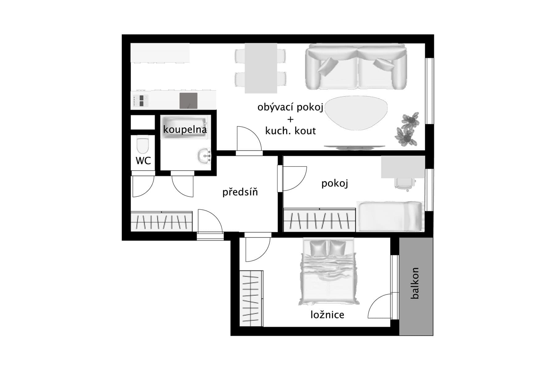 Prodej bytu 3+kk 66 m², Janovská, Praha, Praha Prodej bytu 3+kk 66 m², Janovská, Praha, Praha