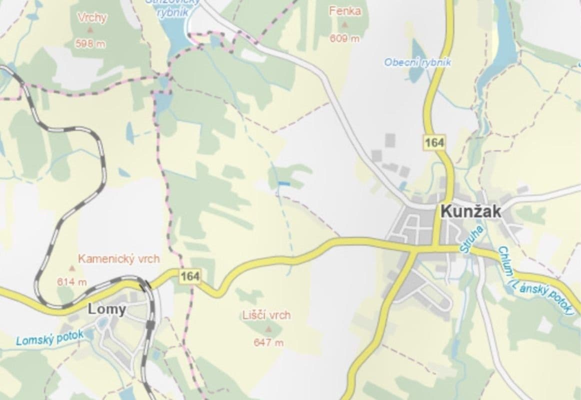 Prodej pozemku 1.136 m², Kunžak, Jihočeský kraj Prodej pozemku 1.136 m², Kunžak, Jihočeský kraj