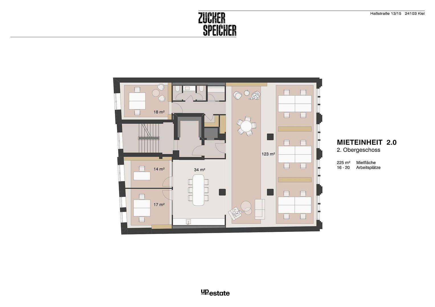 Pronájem kanceláře 250 m², Haßstraße 13/15, Kiel, Šlesvicko-Holštýnsko Pronájem kanceláře 250 m², Haßstraße 13/15, Kiel, Šlesvicko-Holštýnsko