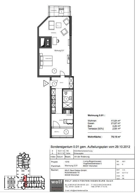 Pronájem bytu 1+kk 71 m², Vogelweidestraße 5, München, Bavorsko Pronájem bytu 1+kk 71 m², Vogelweidestraße 5, München, Bavorsko