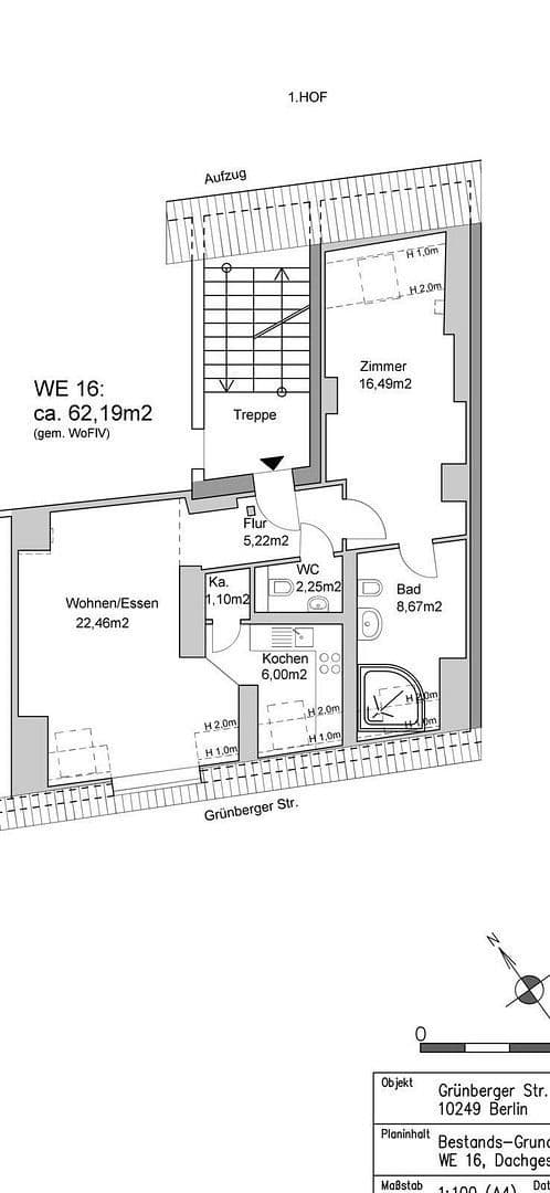Prodej bytu 2+1 62 m², Grünbergerstr. 47, Berlin, Berlín Prodej bytu 2+1 62 m², Grünbergerstr. 47, Berlin, Berlín