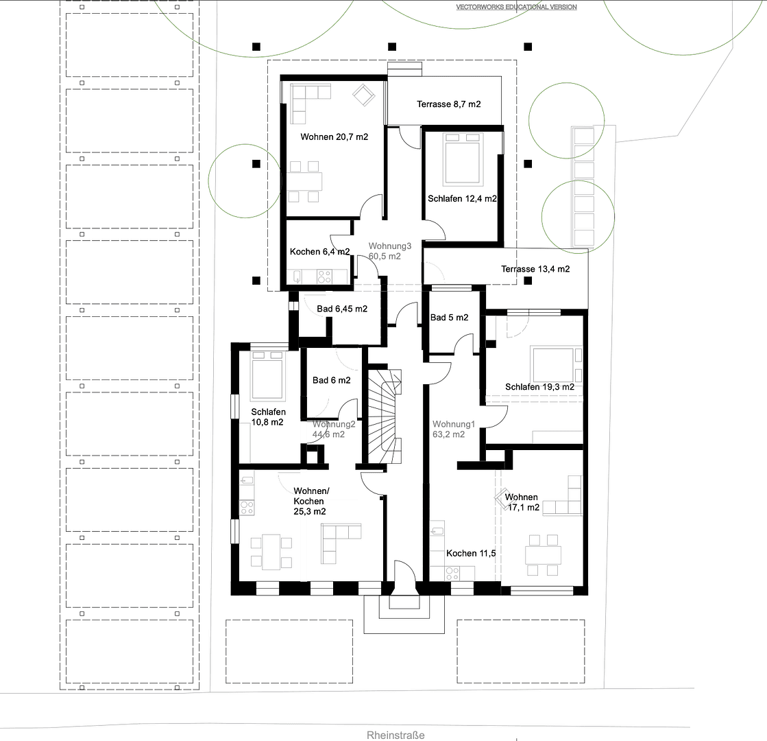 Pronájem bytu 2+1 70 m², Rheinstraße 14, Gailingen am Hochrhein, Bádensko-Württembersko Pronájem bytu 2+1 70 m², Rheinstraße 14, Gailingen am Hochrhein, Bádensko-Württembersko