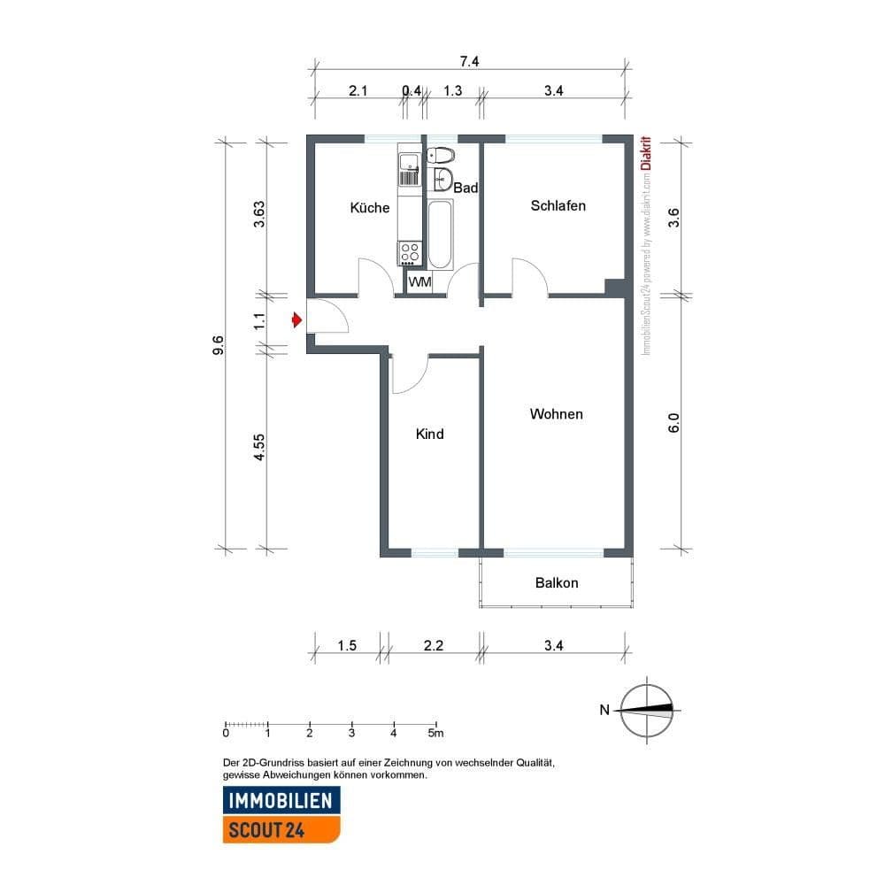 Pronájem bytu 3+1 60 m², Berlin, Berlín Pronájem bytu 3+1 60 m², Berlin, Berlín