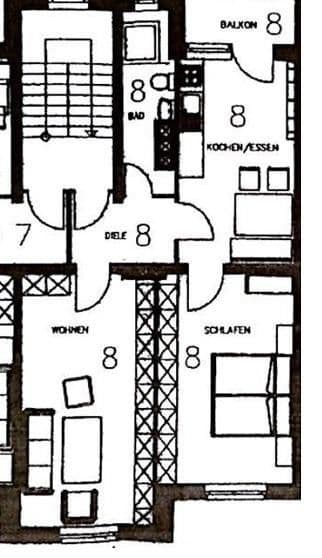 Pronájem bytu 2+kk 70 m², Von-der-Tann-Straße 25, Dortmund, Severní Porýní-Vestfálsko Pronájem bytu 2+kk 70 m², Von-der-Tann-Straße 25, Dortmund, Severní Porýní-Vestfálsko