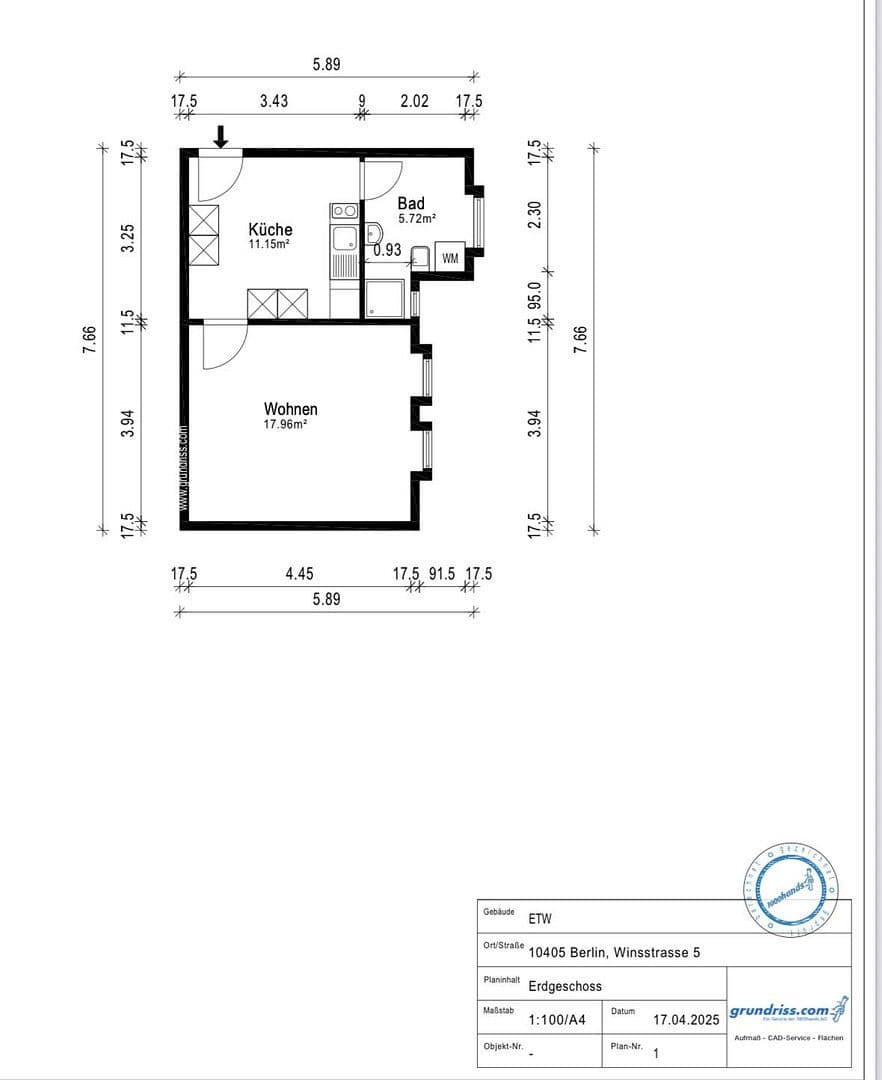 Pronájem bytu 1+1 35 m², Winstrasse 5, Berlin, Berlín Pronájem bytu 1+1 35 m², Winstrasse 5, Berlin, Berlín
