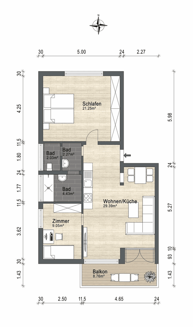 Prodej bytu 3+1 71 m², Kafkastraße 11, Köln, Severní Porýní-Vestfálsko Prodej bytu 3+1 71 m², Kafkastraße 11, Köln, Severní Porýní-Vestfálsko