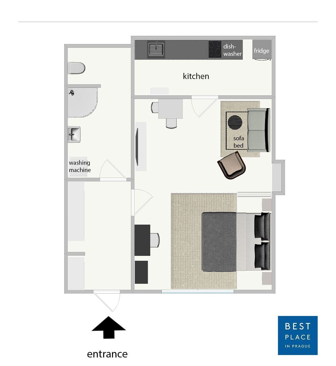 Pronájem bytu 46 m², Chodecká, Praha, Praha Pronájem bytu 46 m², Chodecká, Praha, Praha