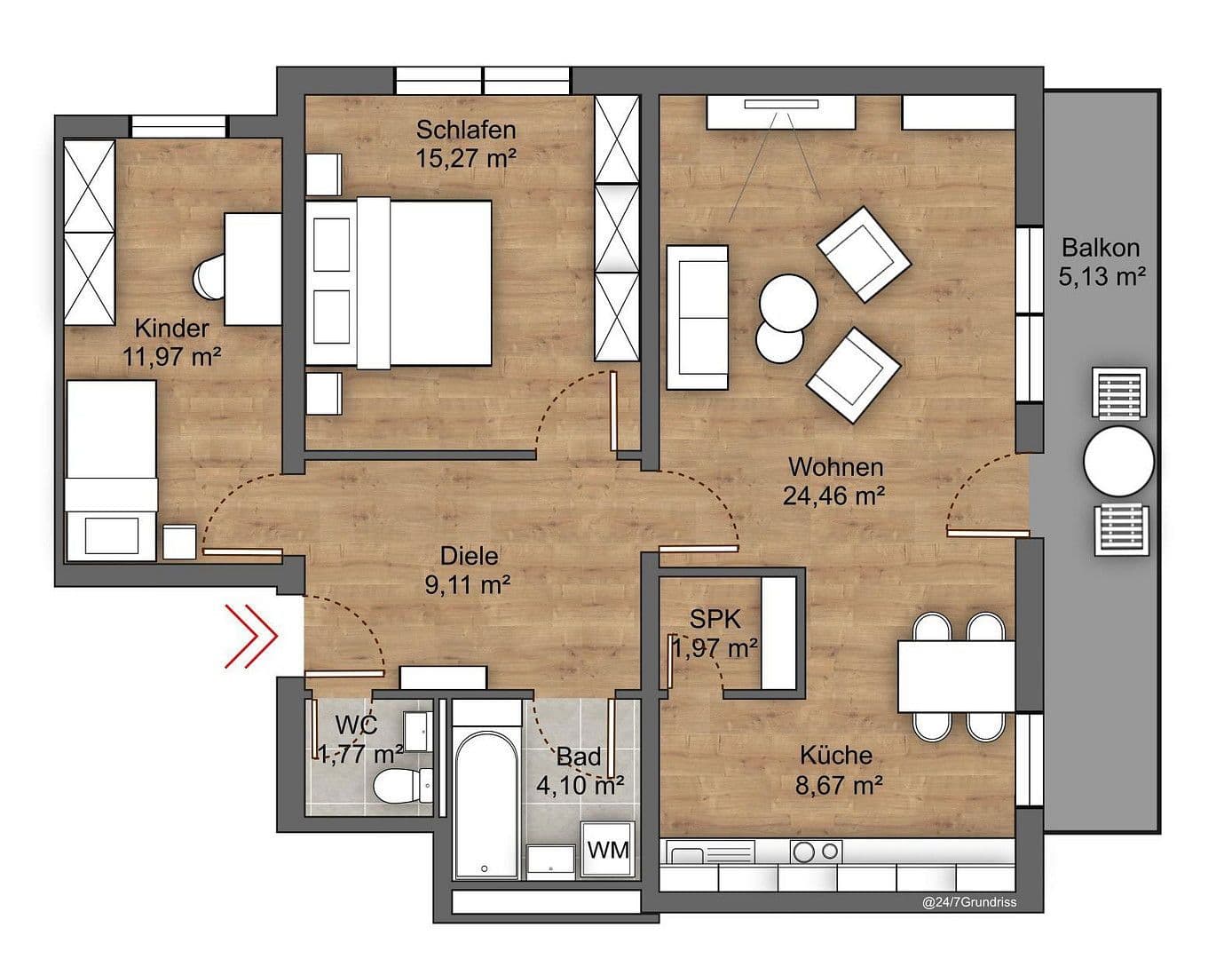 Prodej bytu 3+1 82 m², Bayreuth, Bavorsko Prodej bytu 3+1 82 m², Bayreuth, Bavorsko