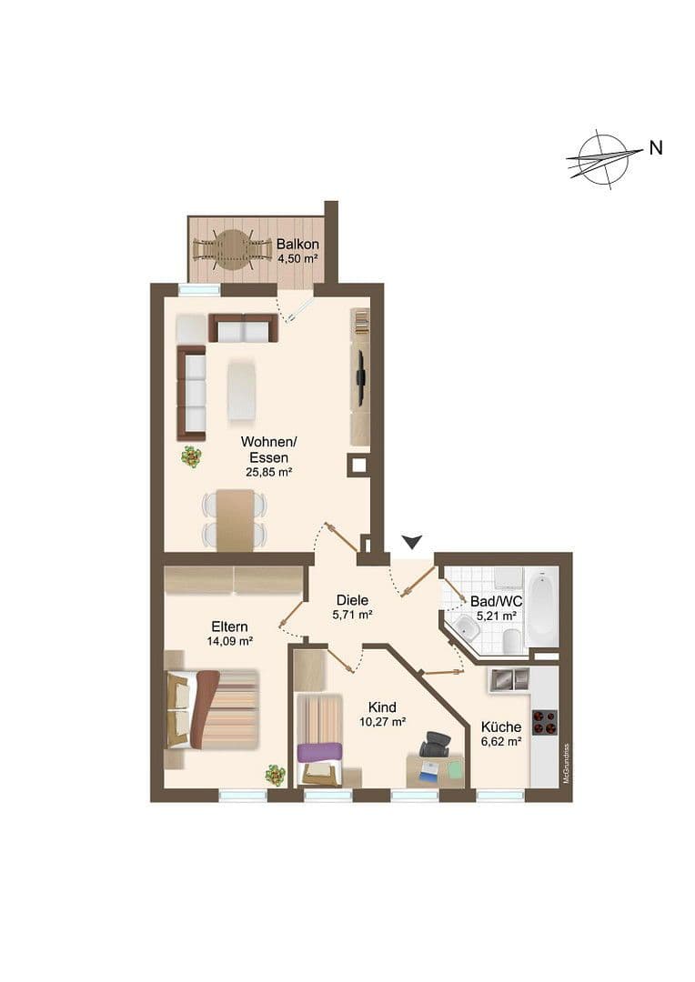 Prodej bytu 3+1 70 m², Christoph-Probst-Straße 5, Leipzig, Sasko Prodej bytu 3+1 70 m², Christoph-Probst-Straße 5, Leipzig, Sasko