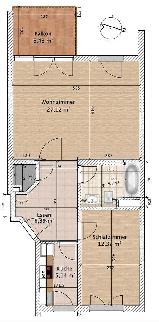 Prodej bytu 2+kk 62 m², Maistr. 1, Germering, Bavorsko Prodej bytu 2+kk 62 m², Maistr. 1, Germering, Bavorsko