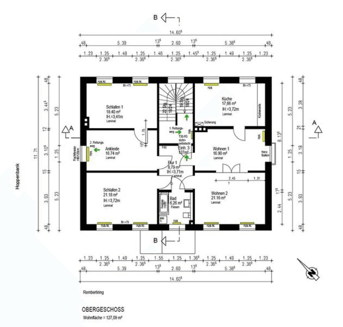 Pronájem bytu 7+1 127 m², Rembertring 40, Brmen, Bremen Pronájem bytu 7+1 127 m², Rembertring 40, Brmen, Bremen
