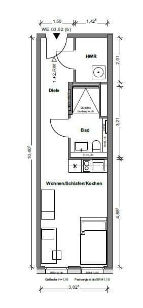 Pronájem bytu 1+1 31 m², Rudower Chaussee 34, Berlin, Berlín Pronájem bytu 1+1 31 m², Rudower Chaussee 34, Berlin, Berlín