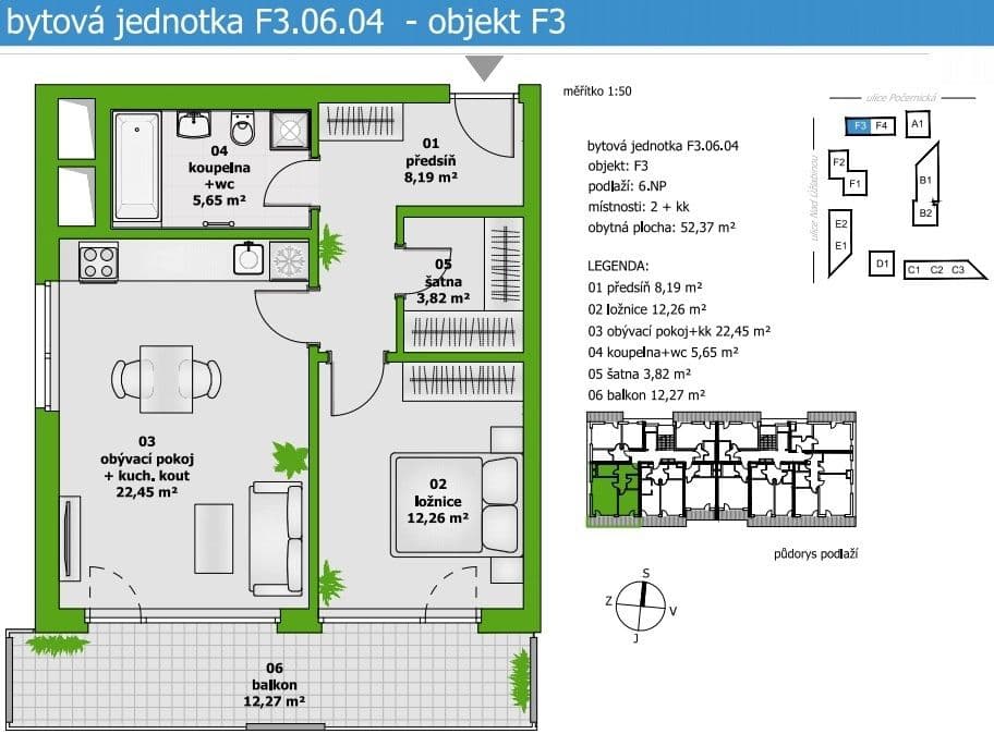 Prodej bytu 2+kk 62 m², Počernická, Praha, Praha Prodej bytu 2+kk 62 m², Počernická, Praha, Praha