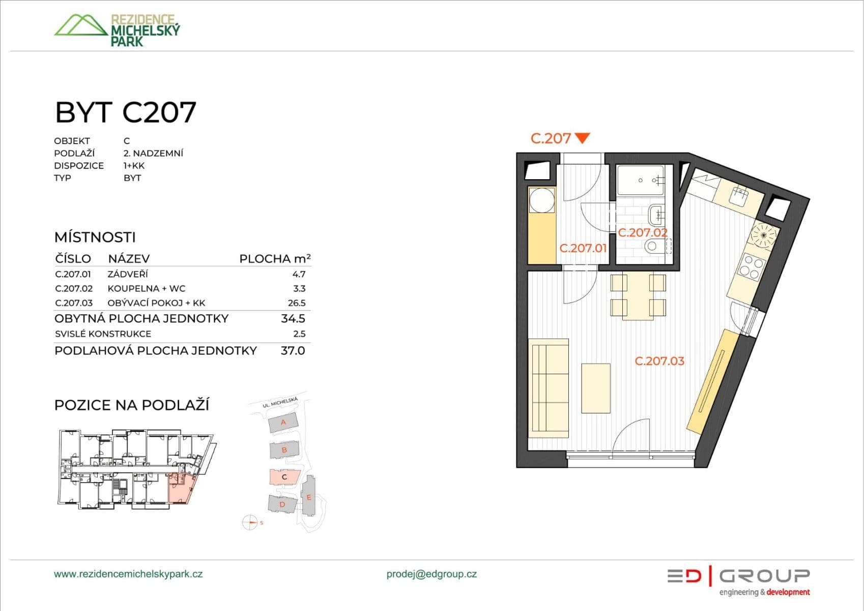 Pronájem bytu 1+kk 37 m², Michelská, Praha, Praha Pronájem bytu 1+kk 37 m², Michelská, Praha, Praha
