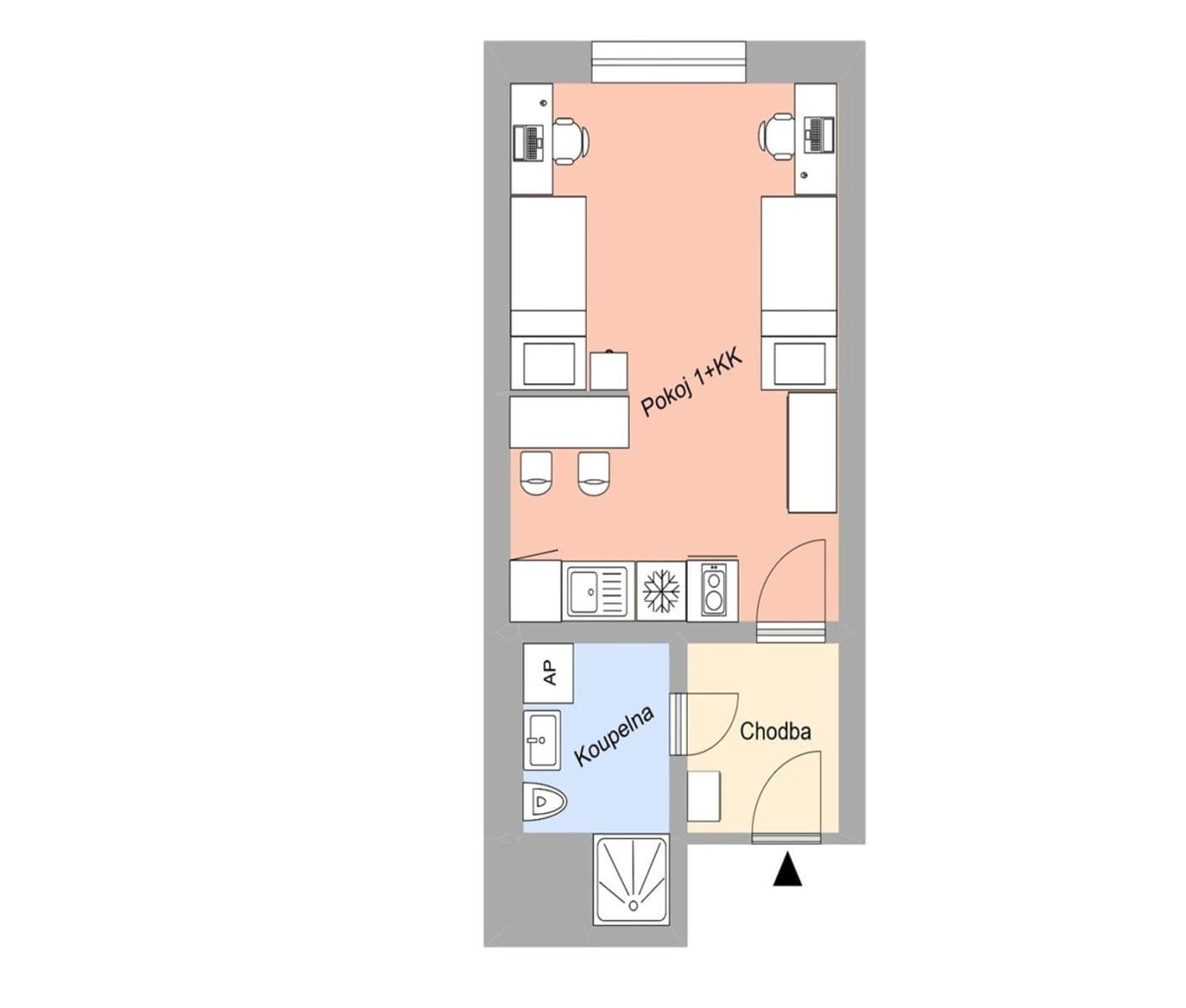 Pronájem bytu 1+kk 27 m², Magisterská, Plzeň, Plzeňský kraj Pronájem bytu 1+kk 27 m², Magisterská, Plzeň, Plzeňský kraj