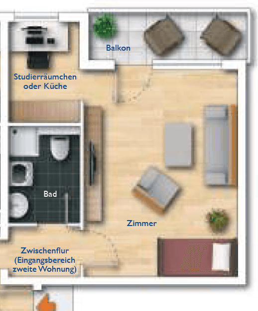 Prodej bytu 1+kk 40 m², Mainz Bretzenheim, Porýní-Falc Prodej bytu 1+kk 40 m², Mainz Bretzenheim, Porýní-Falc
