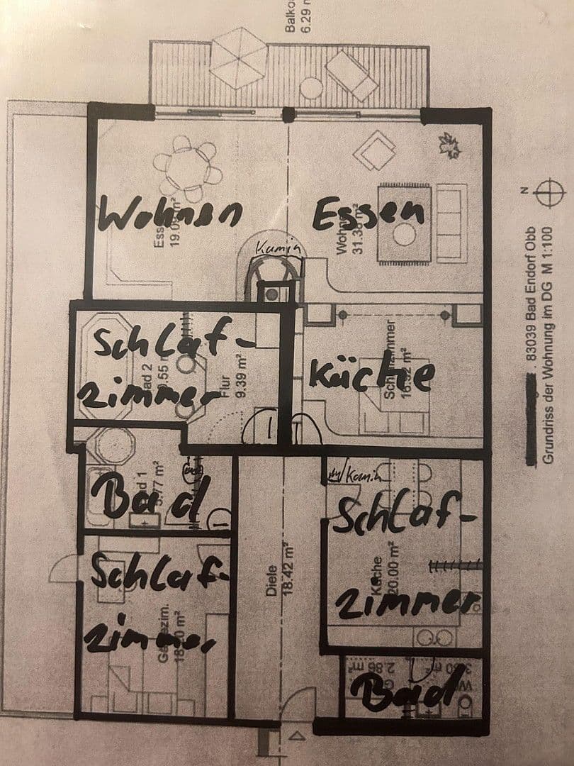 Prodej bytu 4+kk 160 m², Lärchenweg 21, Bad Endorf, Bavorsko Prodej bytu 4+kk 160 m², Lärchenweg 21, Bad Endorf, Bavorsko