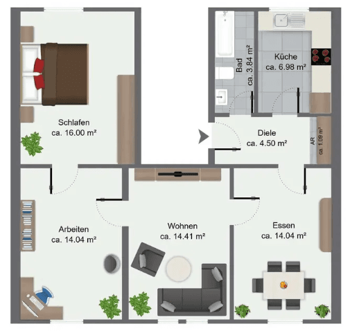 Pronájem bytu 4+1 75 m², Wiescherstraße 9, Wuppertal, Severní Porýní-Vestfálsko Pronájem bytu 4+1 75 m², Wiescherstraße 9, Wuppertal, Severní Porýní-Vestfálsko