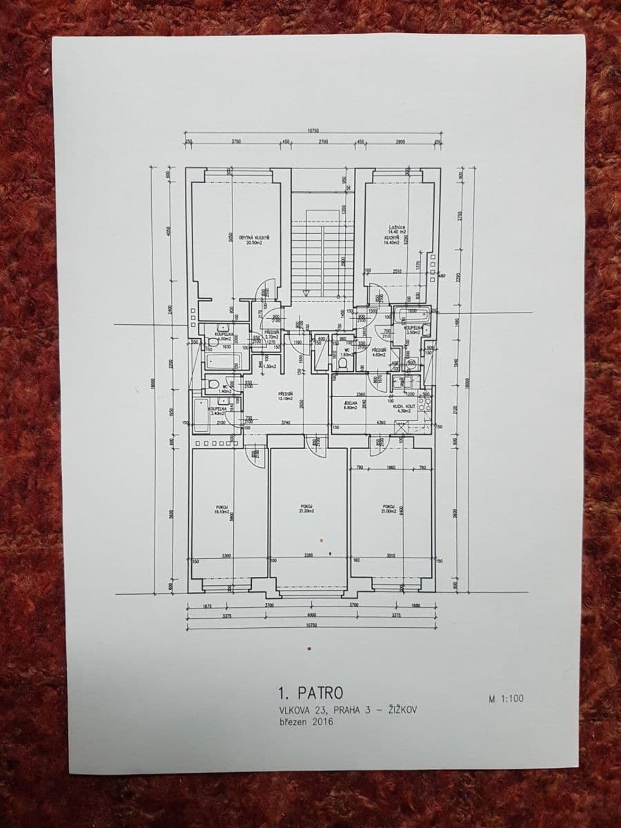 Pronájem bytu 2+1 60 m², Vlkova, Praha, Praha Pronájem bytu 2+1 60 m², Vlkova, Praha, Praha
