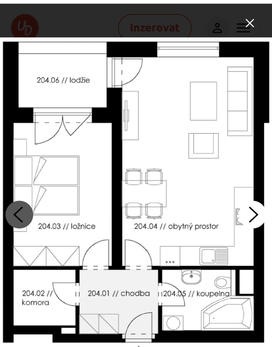 Prodej bytu 2+kk 56 m², Špačková, Plzeň, Plzeňský kraj Prodej bytu 2+kk 56 m², Špačková, Plzeň, Plzeňský kraj