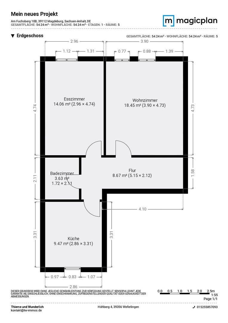 Pronájem bytu 2+1 53 m², Am Fuchsberg 10B, Magdeburg, Sasko-Anhaltsko Pronájem bytu 2+1 53 m², Am Fuchsberg 10B, Magdeburg, Sasko-Anhaltsko