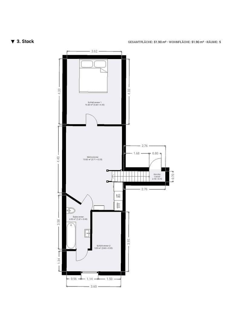 Pronájem bytu 3+1 52 m², Schloßstraße 40, Gundelsheim, Bádensko-Württembersko Pronájem bytu 3+1 52 m², Schloßstraße 40, Gundelsheim, Bádensko-Württembersko