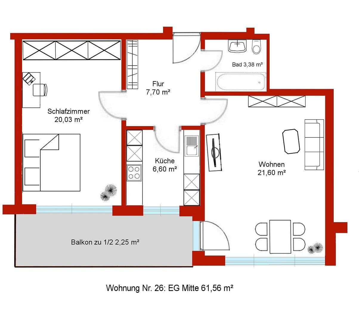 Prodej bytu 2+1 62 m², Starnberg, Bavorsko Prodej bytu 2+1 62 m², Starnberg, Bavorsko