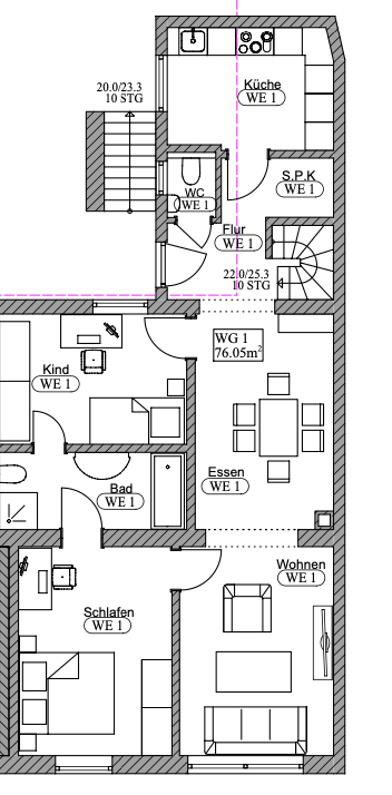 Pronájem bytu 3+kk 77 m², Nähe Weststraße, Bönen, Severní Porýní-Vestfálsko Pronájem bytu 3+kk 77 m², Nähe Weststraße, Bönen, Severní Porýní-Vestfálsko