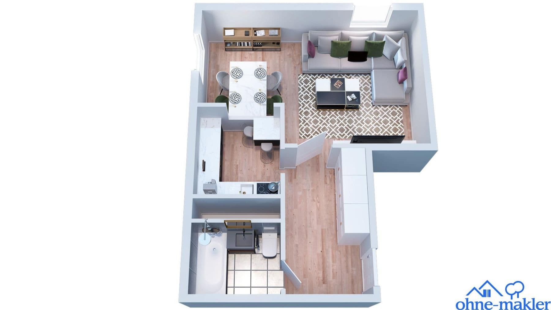 Pronájem bytu 1+1 35 m², Merkurstr. 23, Bernau, Braniborsko Pronájem bytu 1+1 35 m², Merkurstr. 23, Bernau, Braniborsko