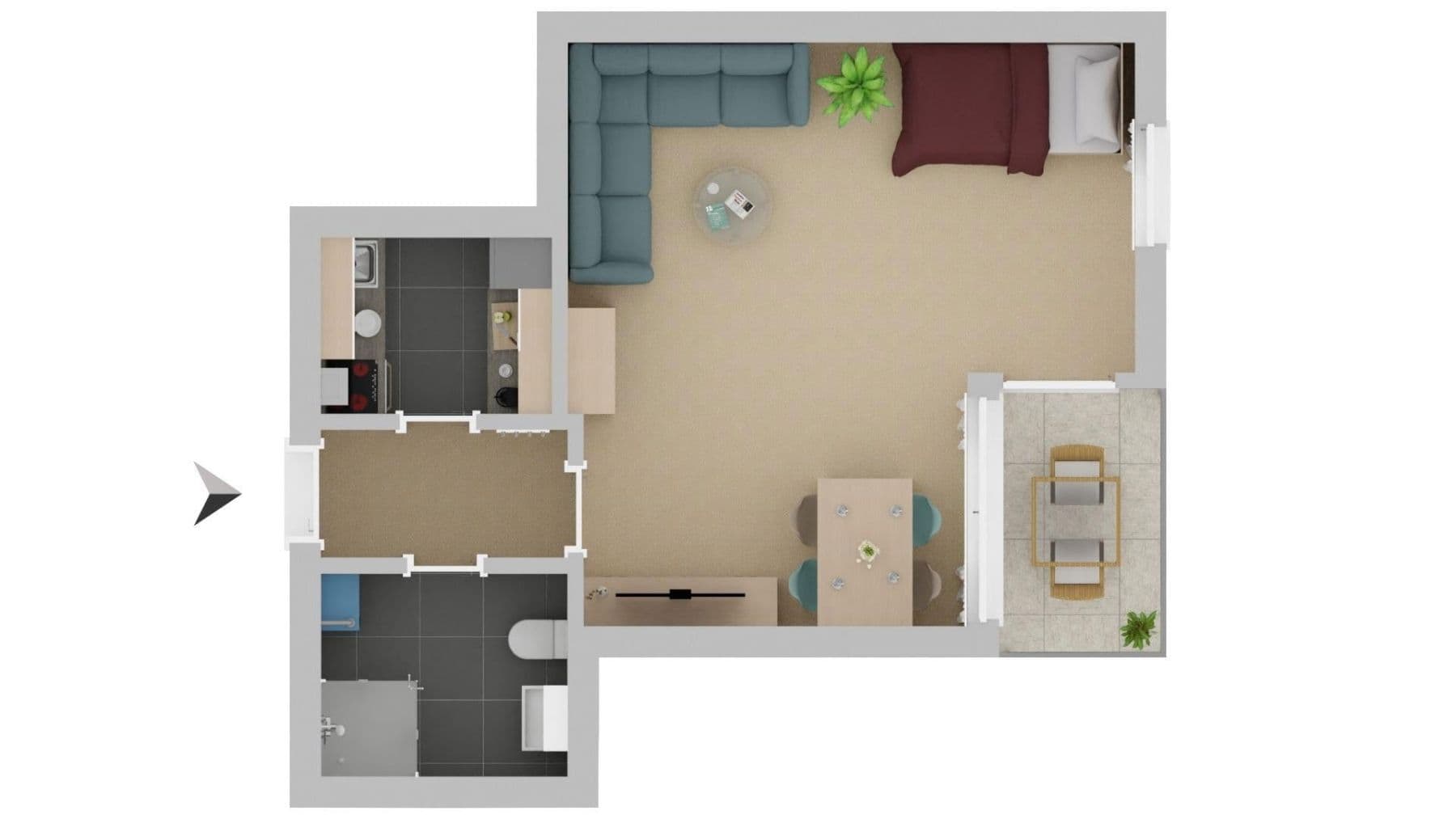 Pronájem bytu 1+1 38 m², Felsenstr. 37, Heidenheim an der Brenz, Bádensko-Württembersko Pronájem bytu 1+1 38 m², Felsenstr. 37, Heidenheim an der Brenz, Bádensko-Württembersko