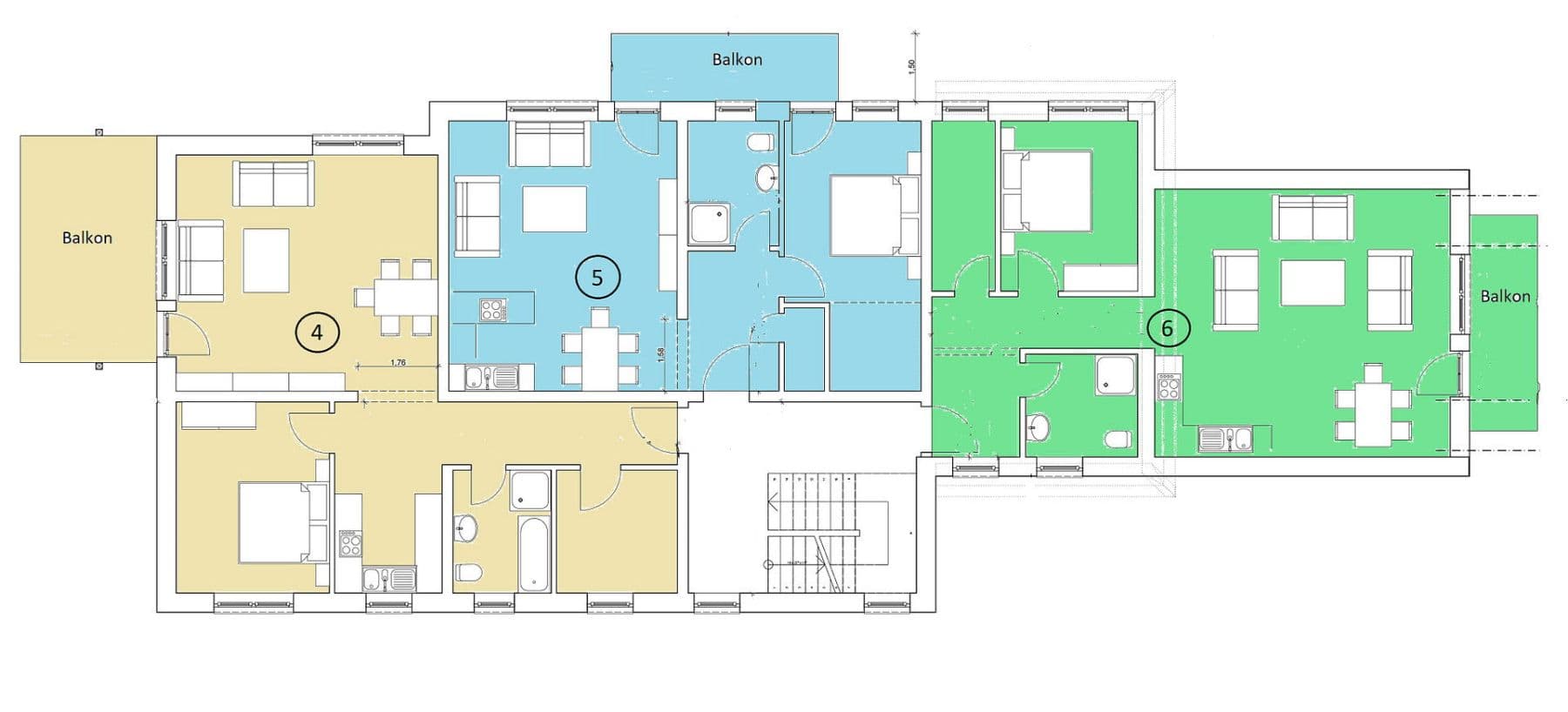 Pronájem bytu 2+kk 64 m², Bamberger Straße 23, Hirschaid, Bavorsko Pronájem bytu 2+kk 64 m², Bamberger Straße 23, Hirschaid, Bavorsko