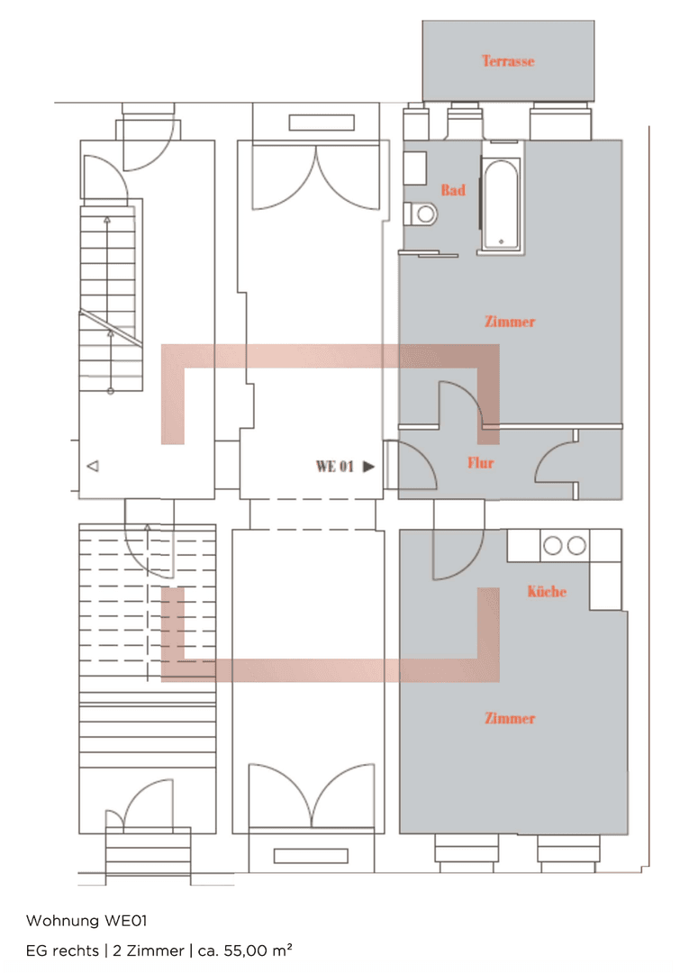 Pronájem bytu 2+1 55 m², Rönnestraße 6, Berlin - Charlottenburg, Berlín Pronájem bytu 2+1 55 m², Rönnestraße 6, Berlin - Charlottenburg, Berlín