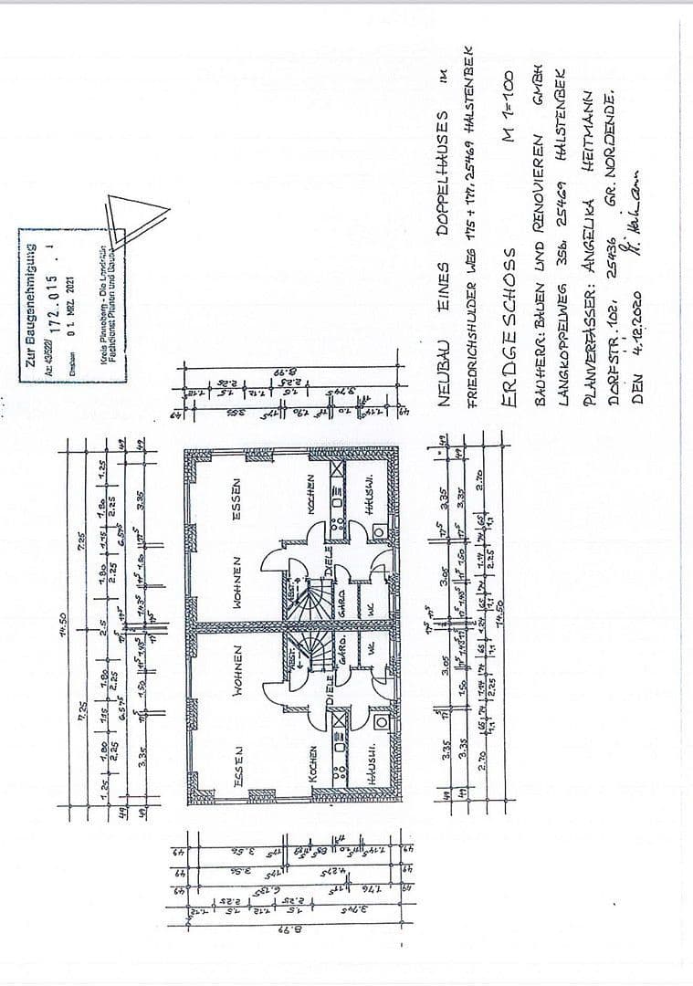 Prodej domu 108 m², pozemek 161 m², Halstenbek, Šlesvicko-Holštýnsko Prodej domu 108 m², pozemek 161 m², Halstenbek, Šlesvicko-Holštýnsko