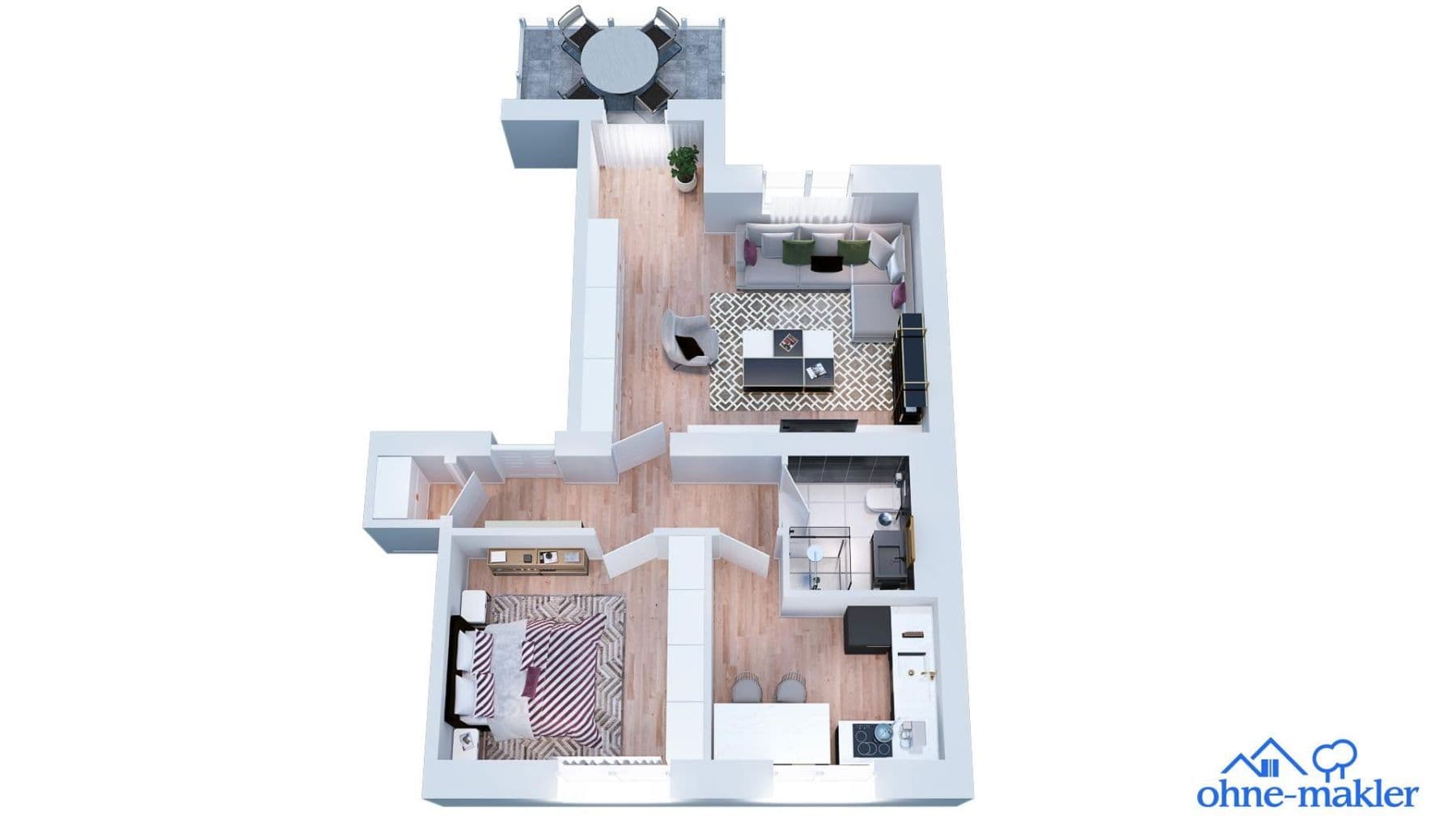 Pronájem bytu 2+kk 65 m², Hattingen, Severní Porýní-Vestfálsko Pronájem bytu 2+kk 65 m², Hattingen, Severní Porýní-Vestfálsko