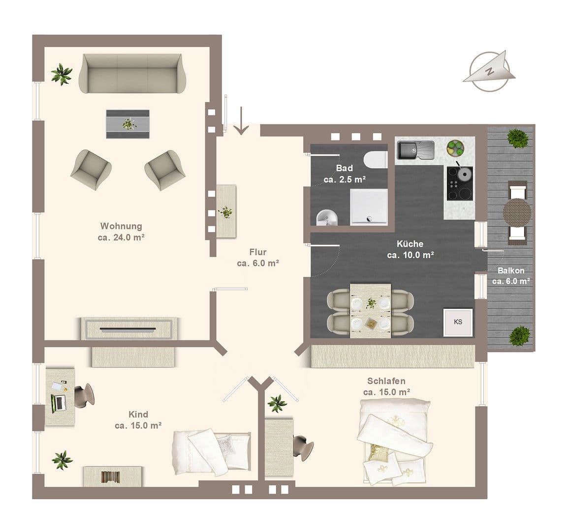 Pronájem bytu 3+1 76 m², Lutherstr. 1, Bremerhaven, Bremen Pronájem bytu 3+1 76 m², Lutherstr. 1, Bremerhaven, Bremen