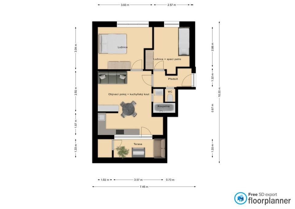 Pronájem bytu 3+kk 60 m², Budějovická, Praha, Praha Pronájem bytu 3+kk 60 m², Budějovická, Praha, Praha
